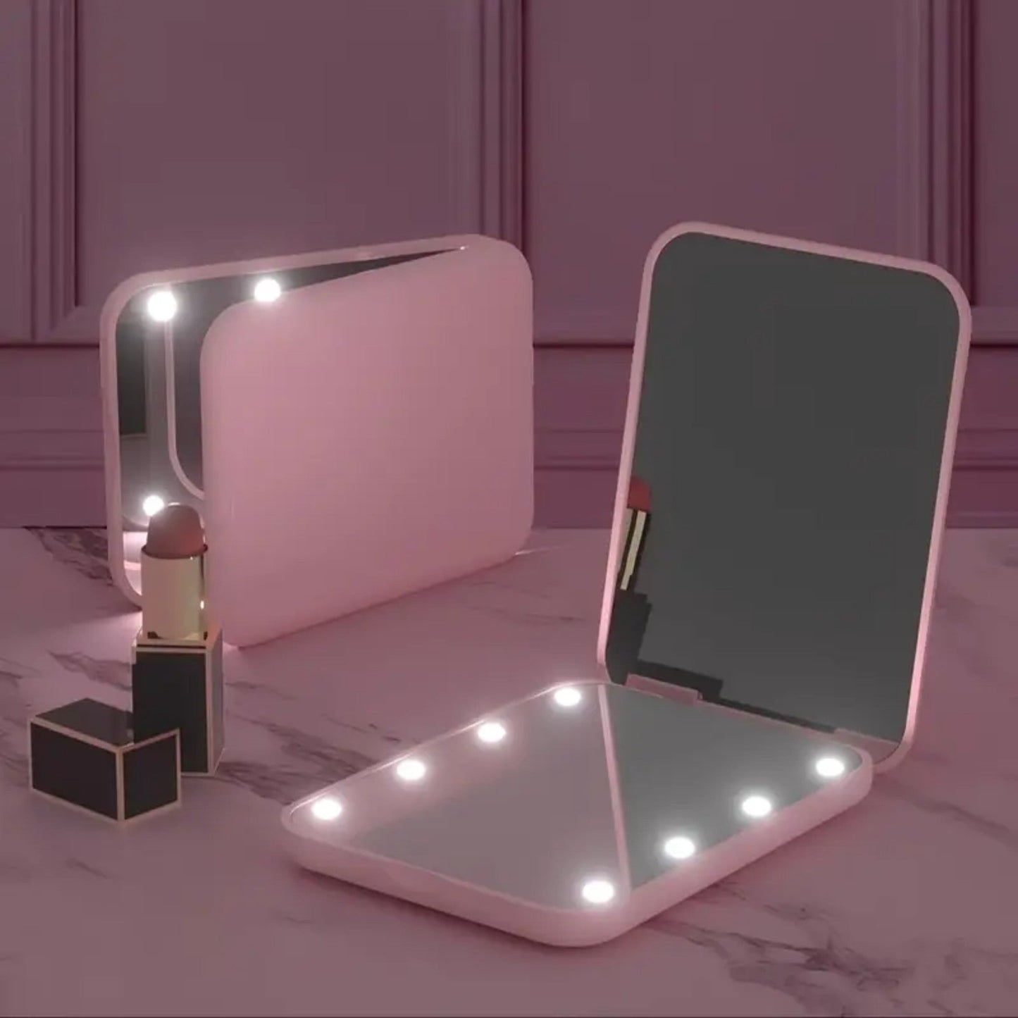 Miroir de Poche - GlowMiniMirror™ - Rose - Planète Beauté