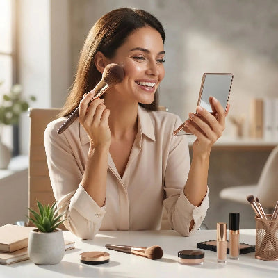 apprécier beauté maquillage avec lot de pinceau a maquillage alpha