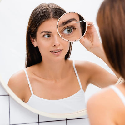 épiler cils avec Miroir grossissant 50X Alpha professionnel Compact 