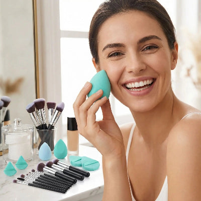 éponge kit pinceau maquillage professionnel beta ergonomique