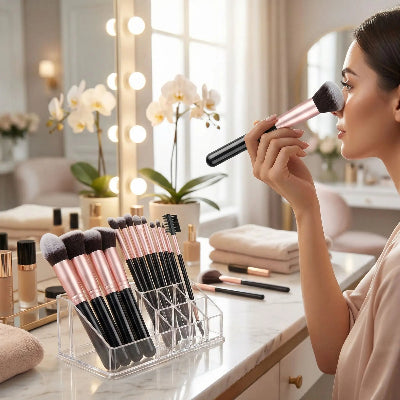 ergonomie de kit pinceau maquillage professionnel alpha 