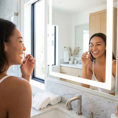 femme maquiller avec mini recourbe cils alpha nouveau