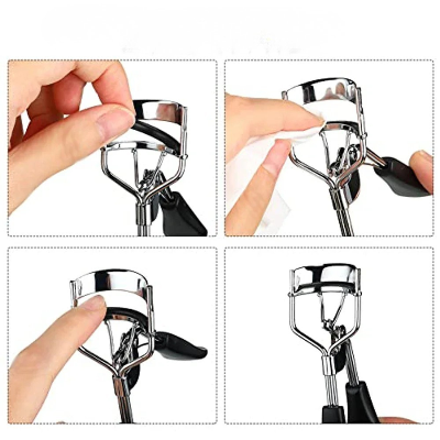femme montre utilisation recharge recourbe cil beta professionnelle