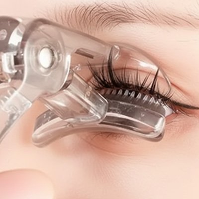 femme recourbe cils gauches avec recourbe cils beta professionnel