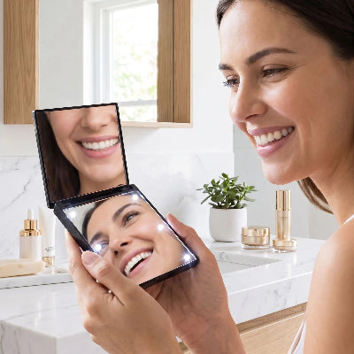 joie avec miroir de poche lumineux Beta professionnel 6LED