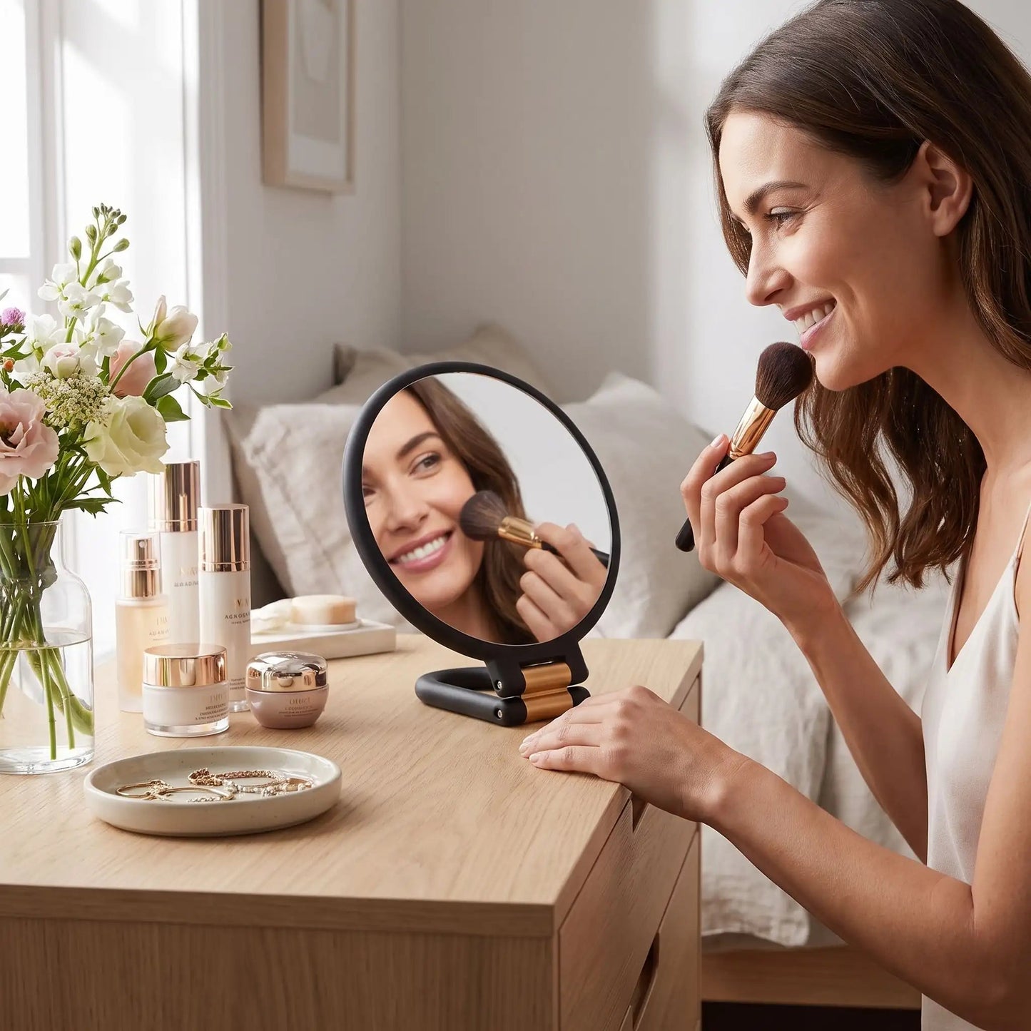 joie avec miroir grossissant de poche | Alpha professionnel Compact 20X - Planète Beauté