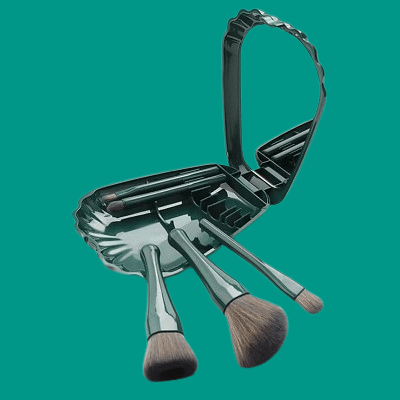 Kit Pinceaux Maquillage - MiniMakeupBrushSet™ - Vert - Planète Beauté