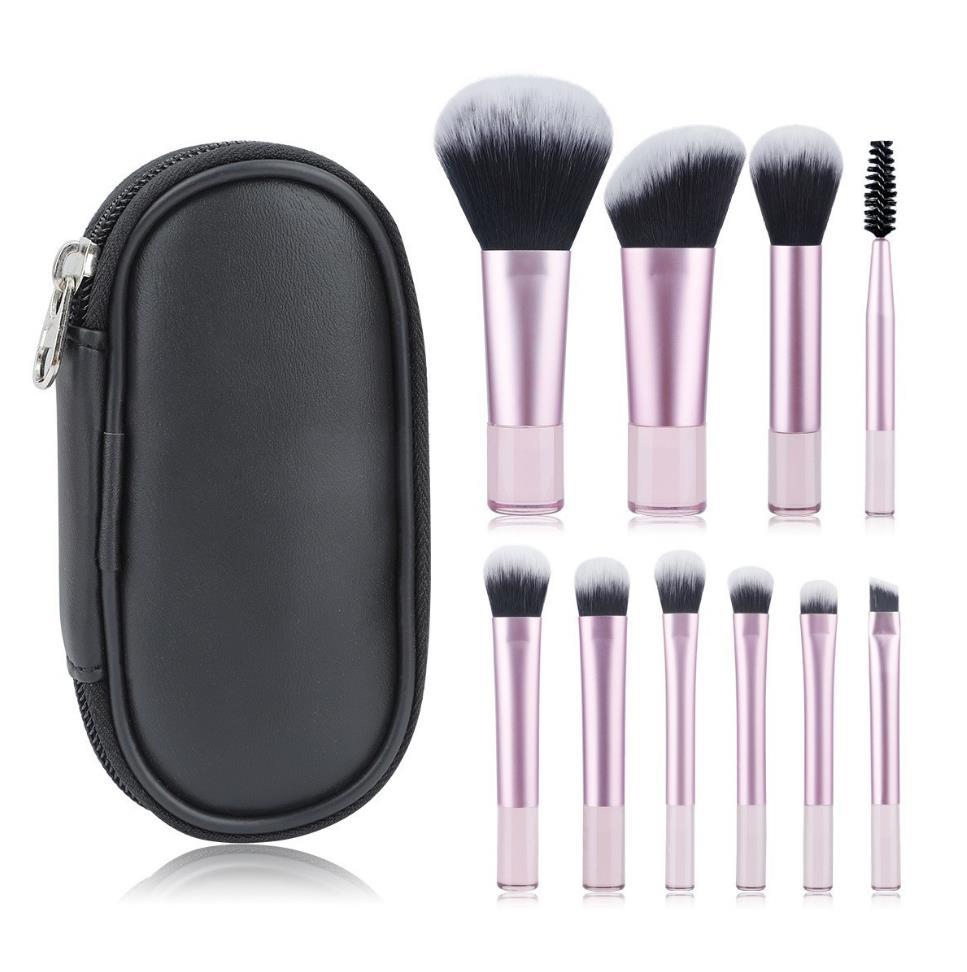 mini pinceau maquillage alpha rose noir