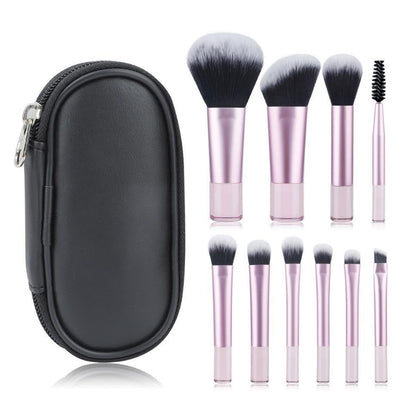 mini pinceau maquillage alpha rose noir