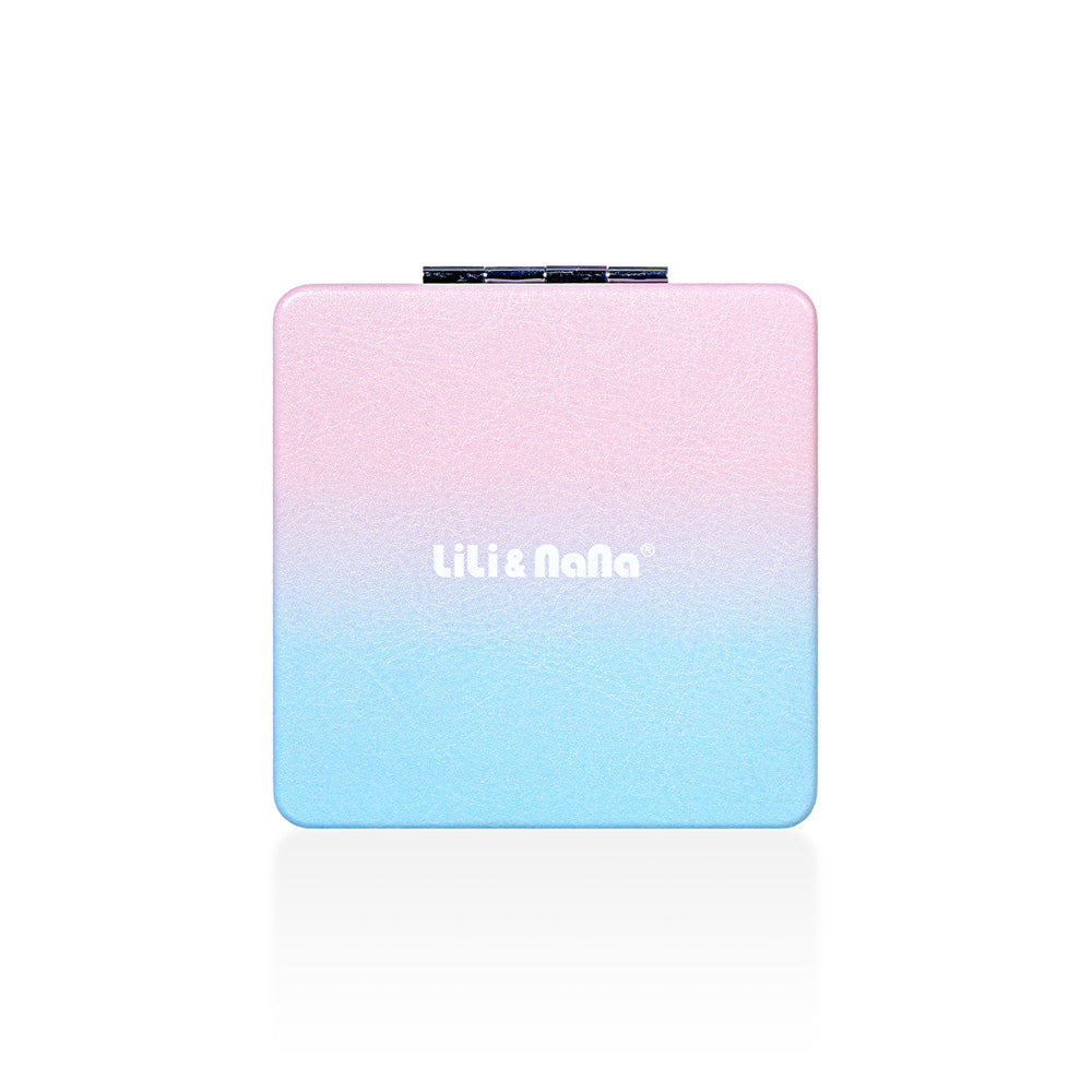 miroir de poche Double Face Compact Macaron rose bleu dégradé