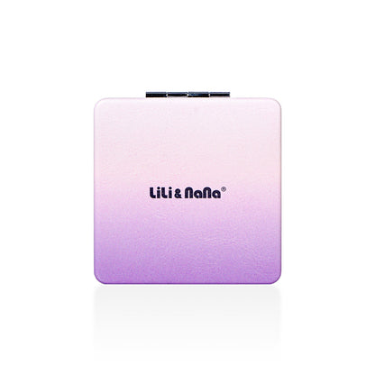 miroir de poche Double Face Compact Macaron rose violet dégradé
