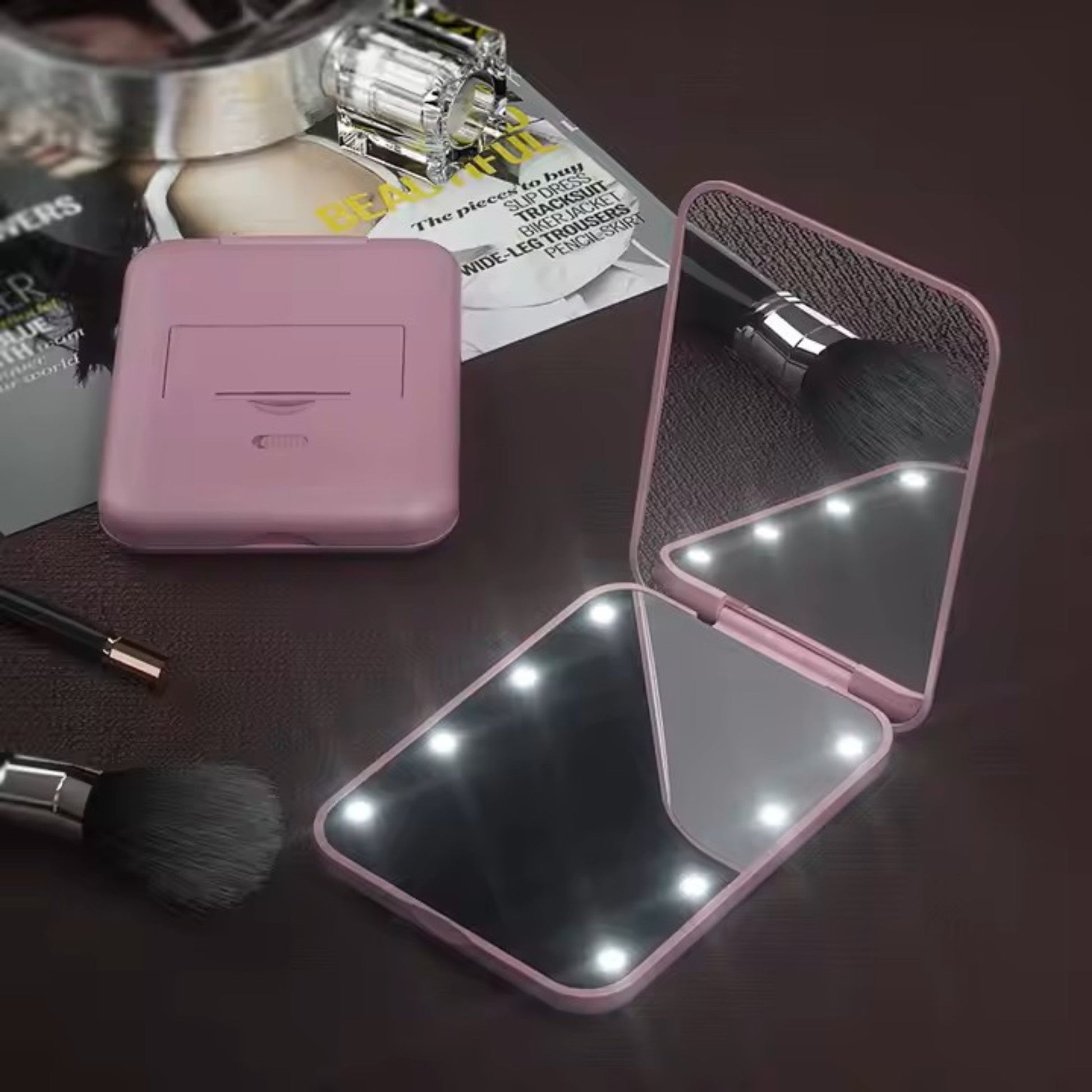 Miroir de Poche - GlowMiniMirror™ - Rose - Planète Beauté