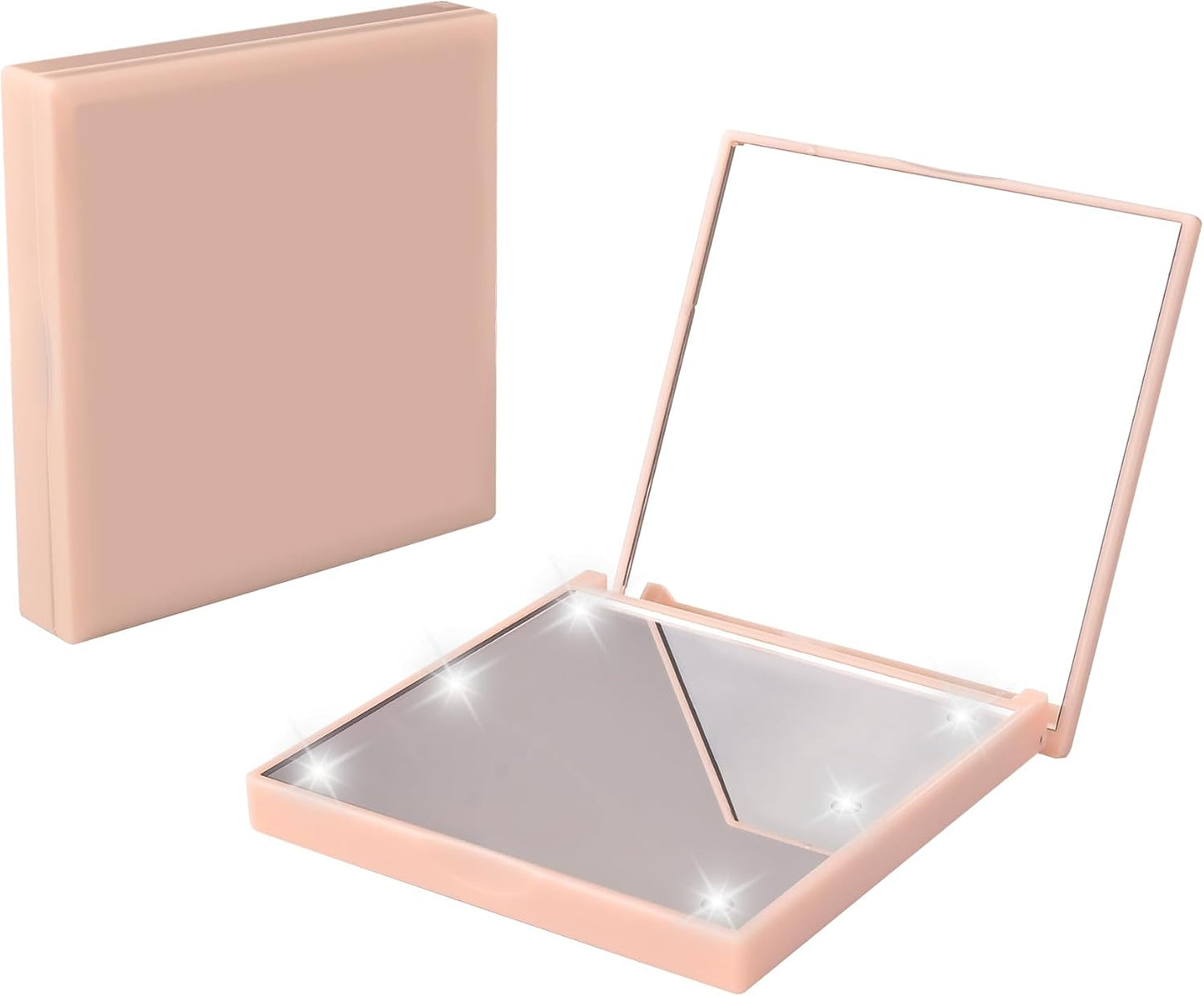 miroir de poche lumineux Beta professionnel 6 LED pliable rose
