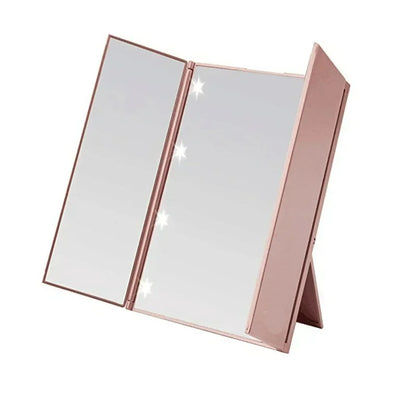 miroir maquillage lumineux beta professionnel 3 faces rose