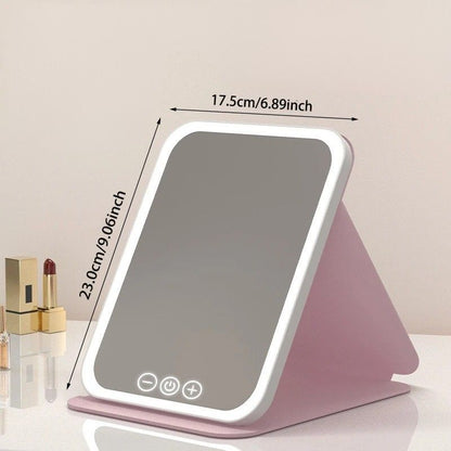 miroir maquillage lumineux delta professionnel pliable rose