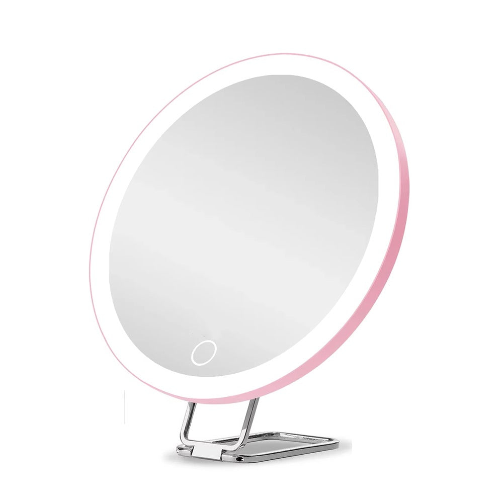 Miroir maquillage lumineux gamma professionnel rose