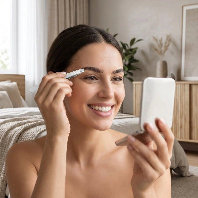 nettoyer sourcils avec pince à épiler professionnelle alpha précision
