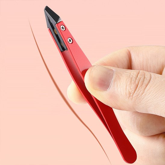 Pince à épiler êta professionnelle rouge