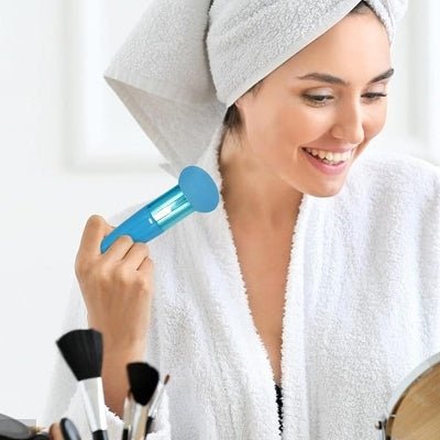 Pinceau Maquillage - PowderCosmeticBrushes™ - Bleu - Planète Beauté