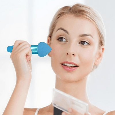 Pinceau Maquillage - PowderCosmeticBrushes™ - Bleu - Planète Beauté