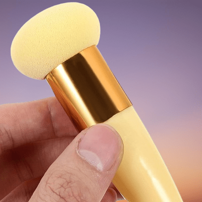 Pinceau Maquillage - PowderCosmeticBrushes™ - Jaune - Planète Beauté