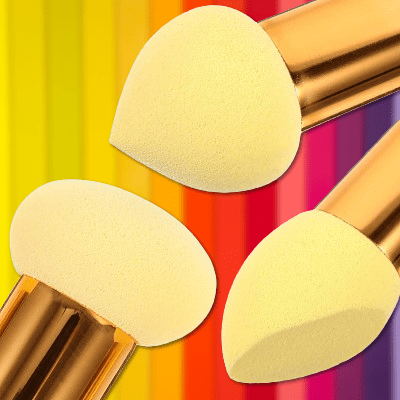 Pinceau Maquillage - PowderCosmeticBrushes™ - Jaune - Planète Beauté