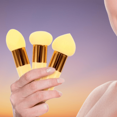 Pinceau Maquillage - PowderCosmeticBrushes™ - Jaune - Planète Beauté