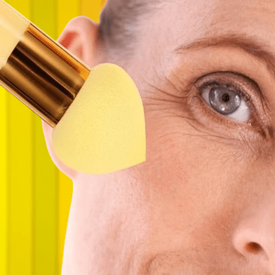 Pinceau Maquillage - PowderCosmeticBrushes™ - Jaune - Planète Beauté