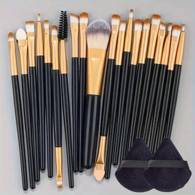 pinceaux maquillage delta professionnel doré