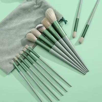 pinceaux maquillage thêta professionnel vert