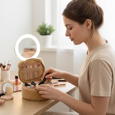 ranger pinceaux dans Trousse maquillage delta professionnel