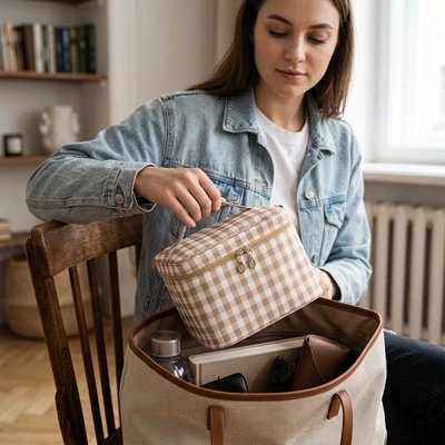 ranger Trousse de maquillage Khi Professionnel dans sac