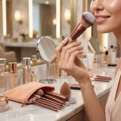 set de pinceaux maquillage professionnel alpha ergonomique