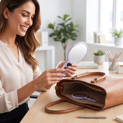 sortir Miroir de poche grossissant Alpha professionnel 4 du sac