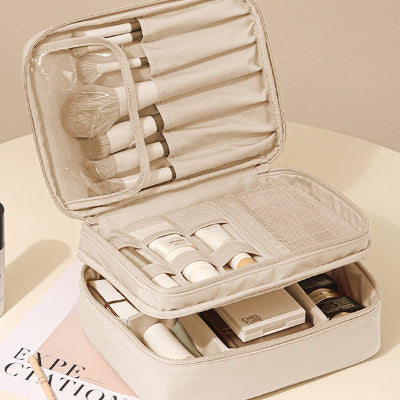 trousse à maquillage alpha professionnel  beige