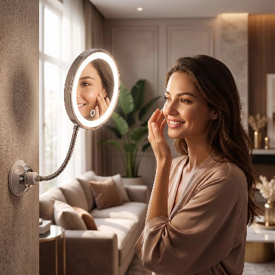 verifier détails avec miroir grossissant et lumineux beta professionnel